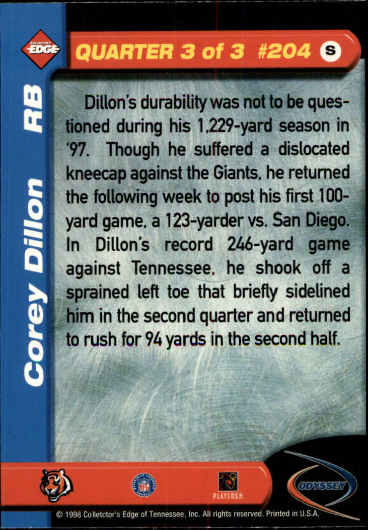 B5934- 1998 Collector's Edge Odyssey FB Asst Cards -You Pick- 15+ FREE US SHIP - Picture 315 of 361