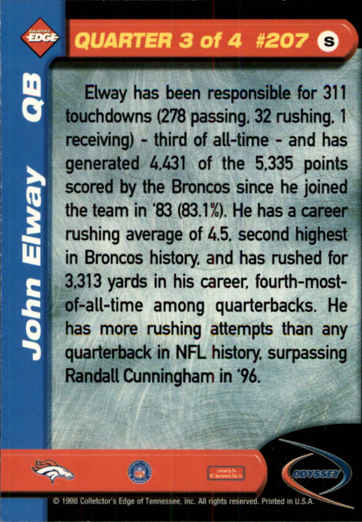 B5934- 1998 Collector's Edge Odyssey FB Asst Cards -You Pick- 15+ FREE US SHIP - Picture 317 of 361