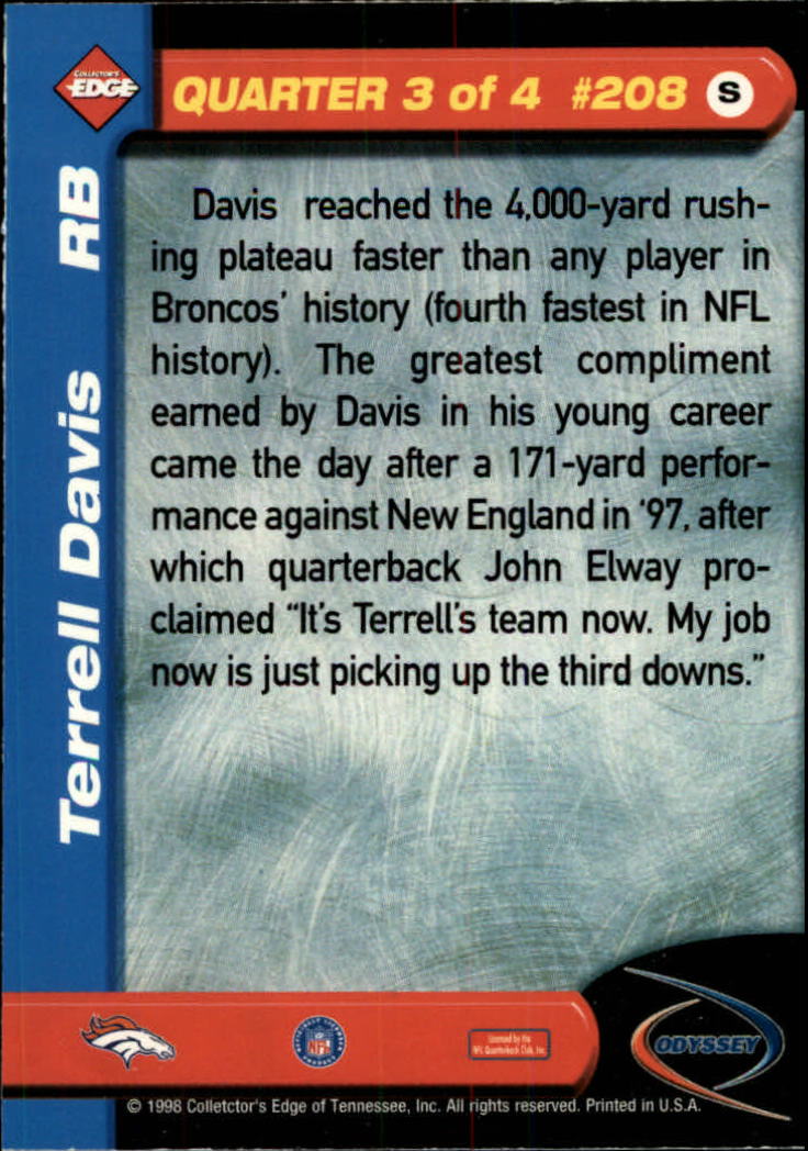 B5934- 1998 Collector's Edge Odyssey FB Asst Cards -You Pick- 15+ FREE US SHIP - Picture 319 of 361