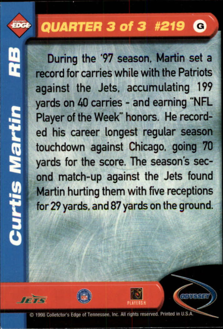 B5934- 1998 Collector's Edge Odyssey FB Asst Cards -You Pick- 15+ FREE US SHIP - Picture 333 of 361