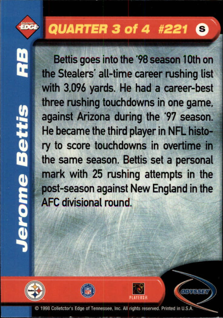 B5934- 1998 Collector's Edge Odyssey FB Asst Cards -You Pick- 15+ FREE US SHIP - Picture 337 of 361