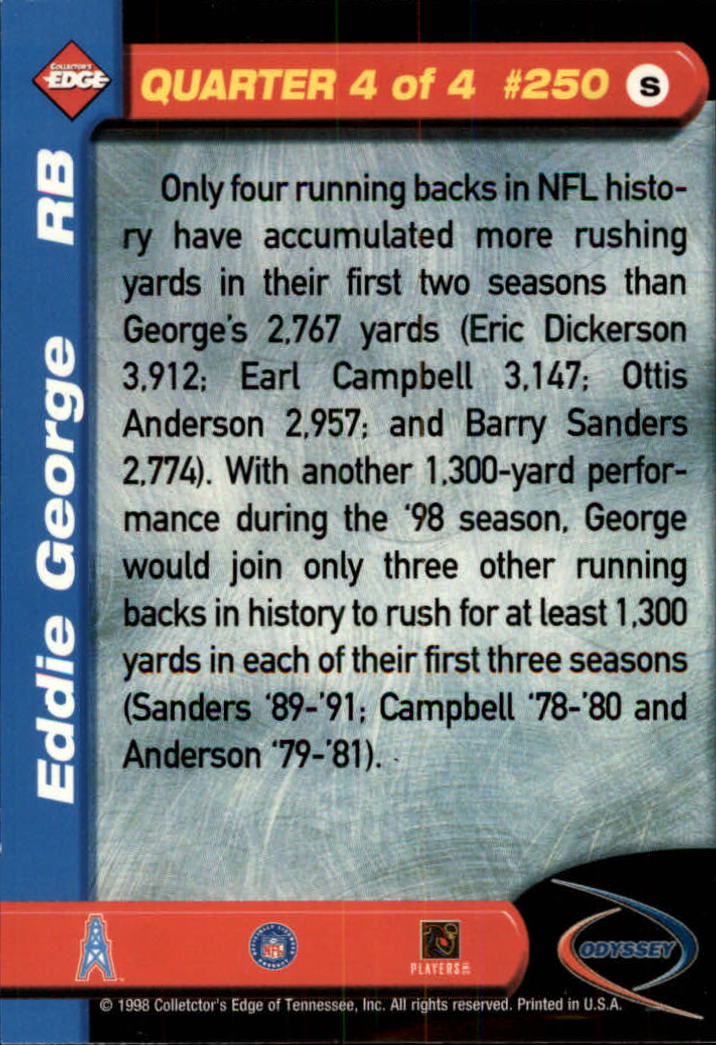 B5934- 1998 Collector's Edge Odyssey FB Asst Cards -You Pick- 15+ FREE US SHIP - Picture 357 of 361
