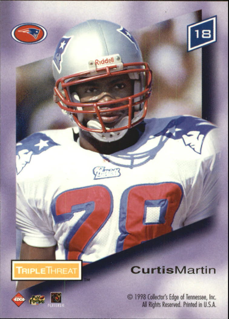 1998 CE Supreme Season Review T3 #18 Curtis Martin back image