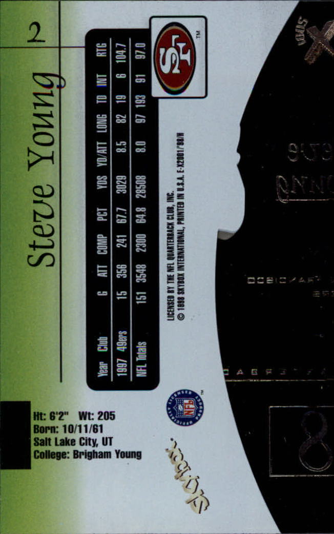 1998 E-X2001 (Fleer) Football "Main Set" Base Cards - Picture 5 of 109