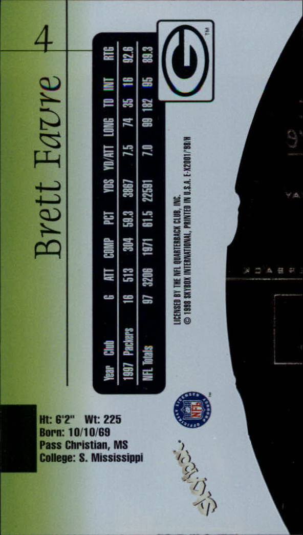 1998 E-X2001 (Fleer) Football "Main Set" Base Cards - Picture 9 of 109