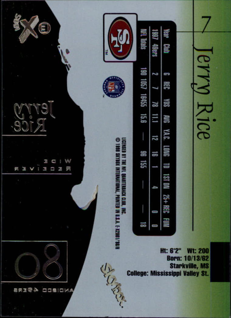 1998 E-X2001 (Fleer) Football "Main Set" Base Cards - Picture 15 of 109