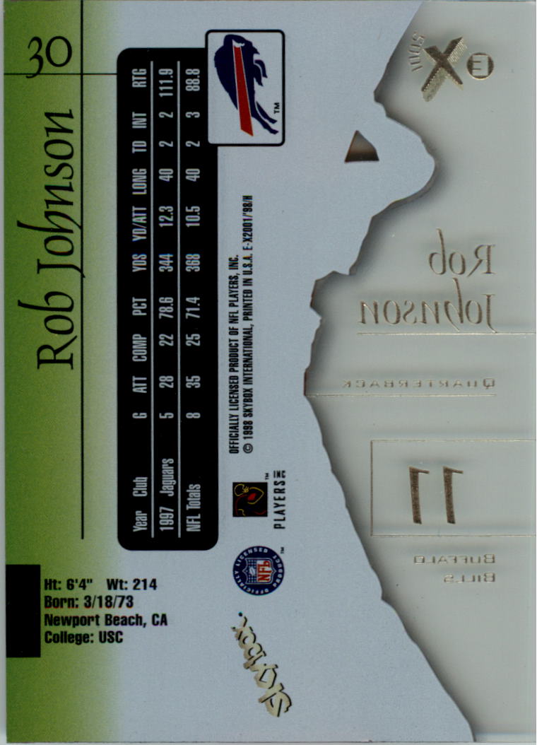 1998 E-X2001 (Fleer) Football "Main Set" Base Cards - Picture 57 of 109