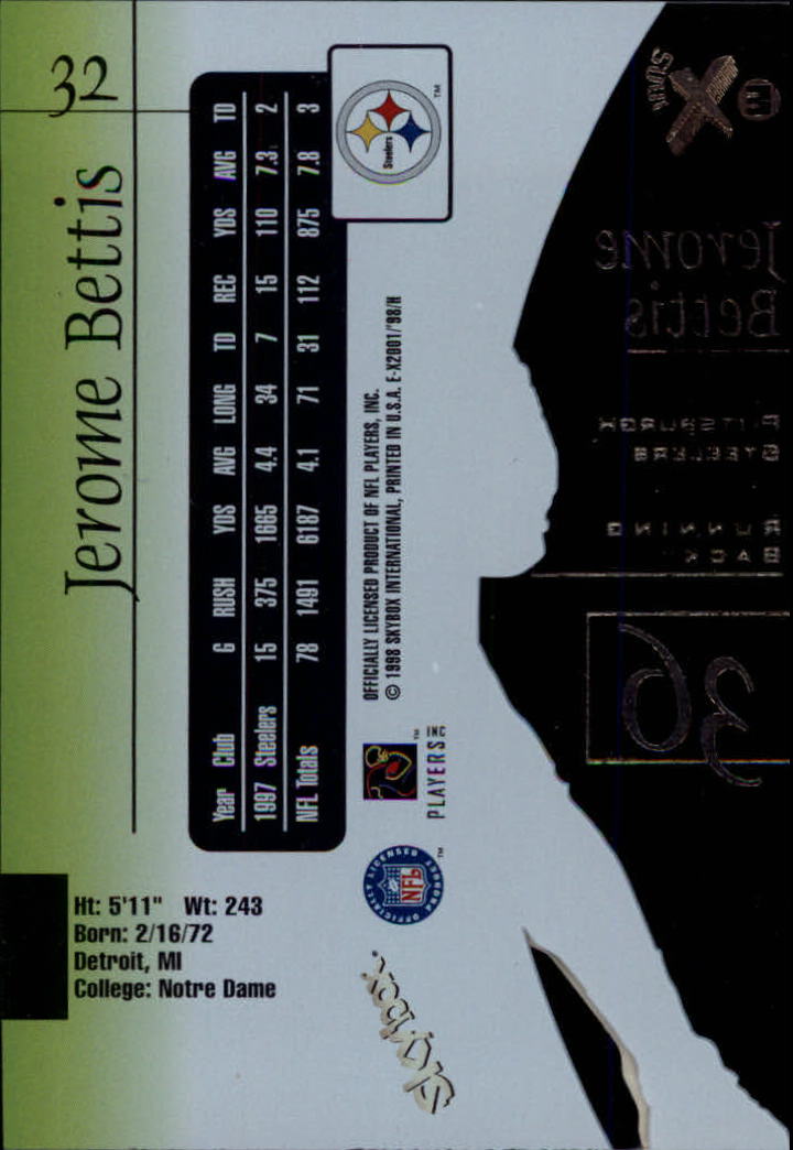 1998 E-X2001 (Fleer) Football "Main Set" Base Cards - Picture 61 of 109