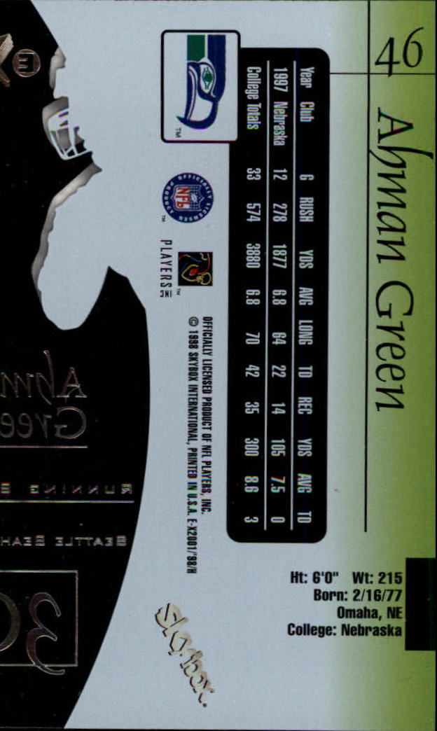 1998 E-X2001 (Fleer) Football "Main Set" Base Cards - Picture 87 of 109