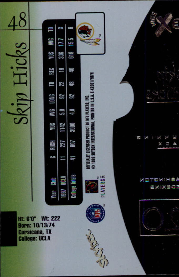1998 E-X2001 (Fleer) Football "Main Set" Base Cards - Picture 89 of 109