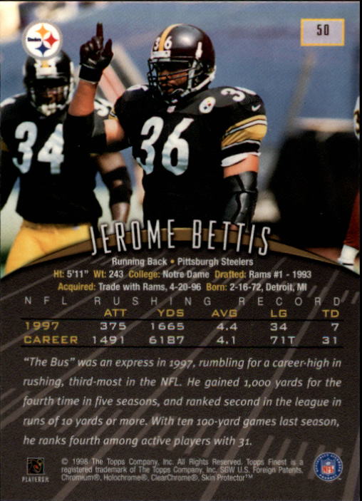 Jerome Bettis cards (1994-2023) Rams Steelers - You Choose