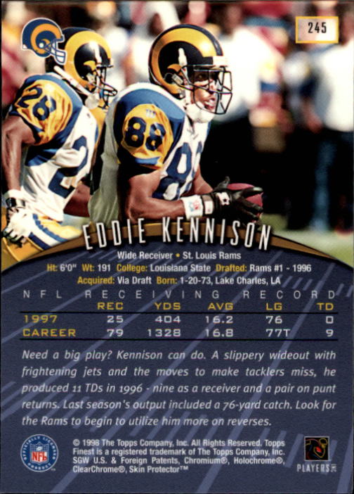 1998 Finest #245 Eddie Kennison back image