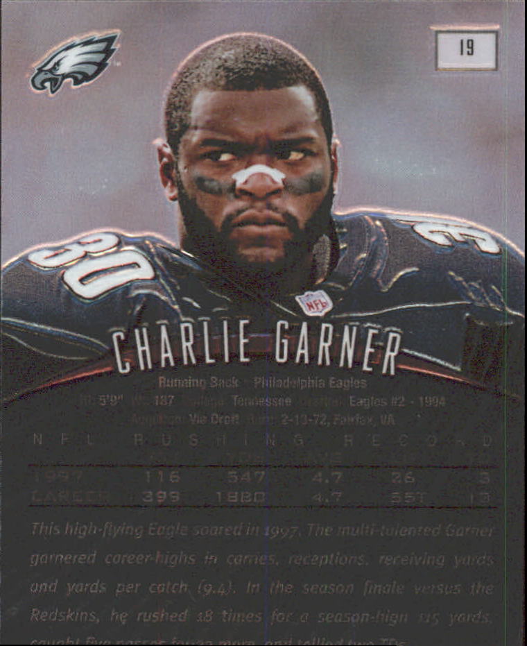 1998 Finest No-Protectors #19 Charlie Garner back image