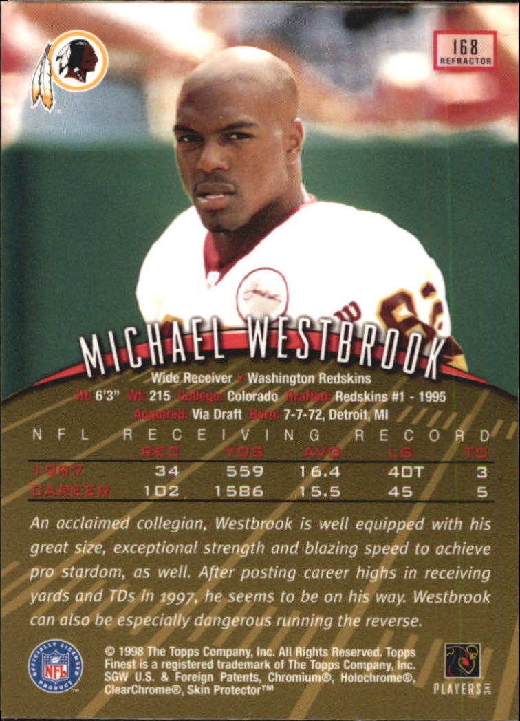 1998 Finest Refractors #168 Michael Westbrook