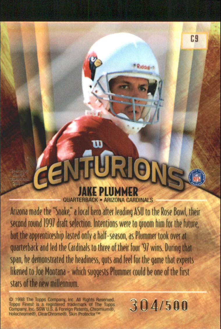 1998 Finest Centurions #C9 Jake Plummer back image