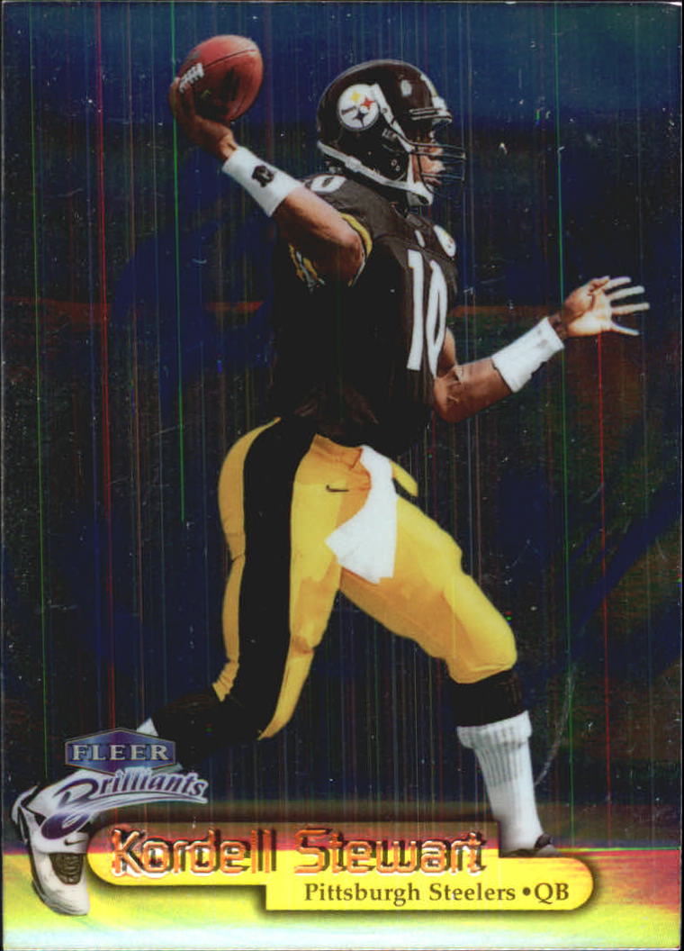 Tarjetas paralelas ""azules y doradas"" de fútbol americano Fleer Brilliants 1998 - Imagen 12 de 35