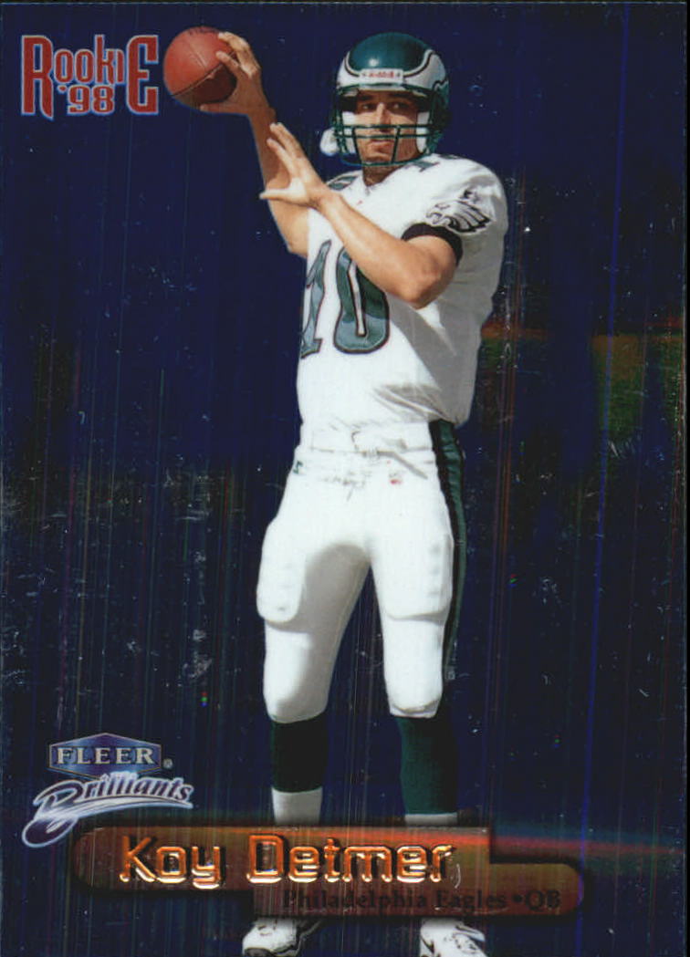 Tarjetas paralelas ""azules y doradas"" de fútbol americano Fleer Brilliants 1998 - Imagen 20 de 35