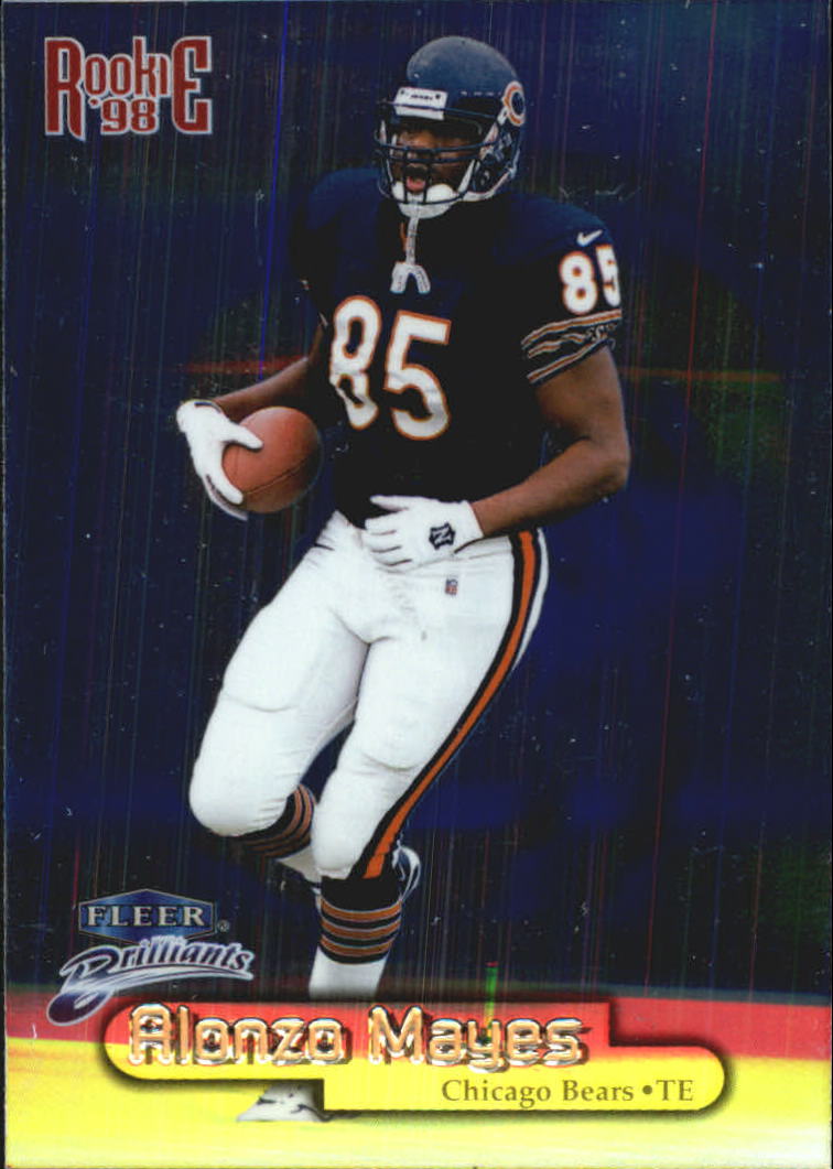Tarjetas paralelas ""azules y doradas"" de fútbol americano Fleer Brilliants 1998 - Imagen 22 de 35