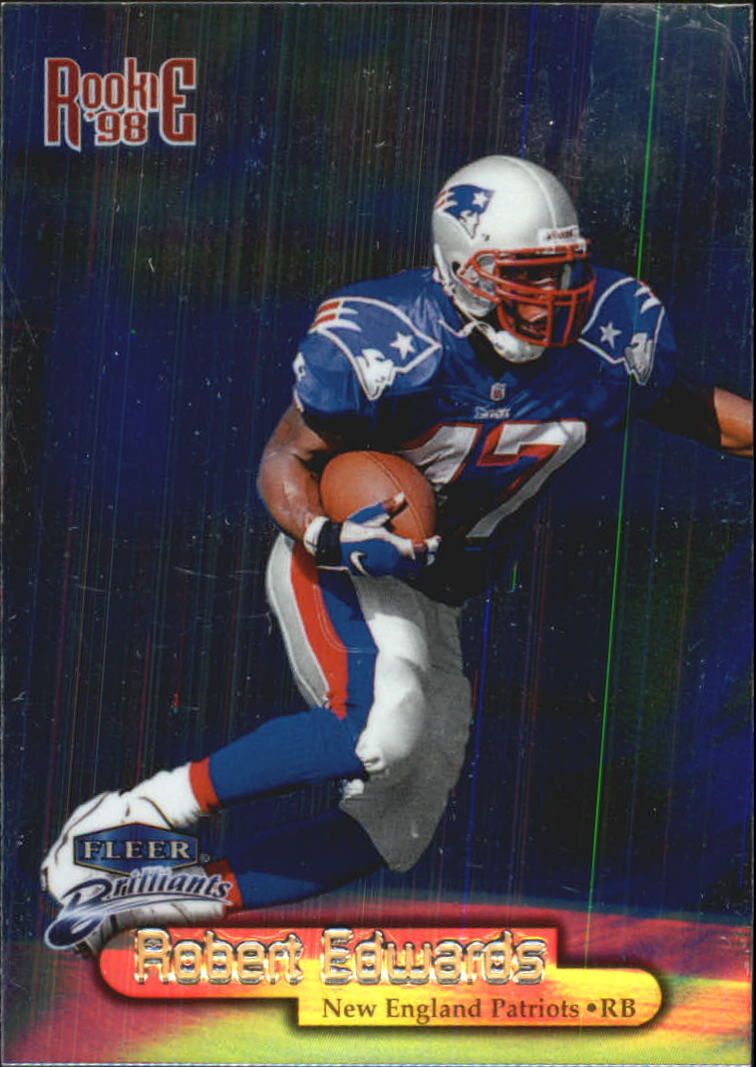 Tarjetas paralelas ""azules y doradas"" de fútbol americano Fleer Brilliants 1998 - Imagen 26 de 35