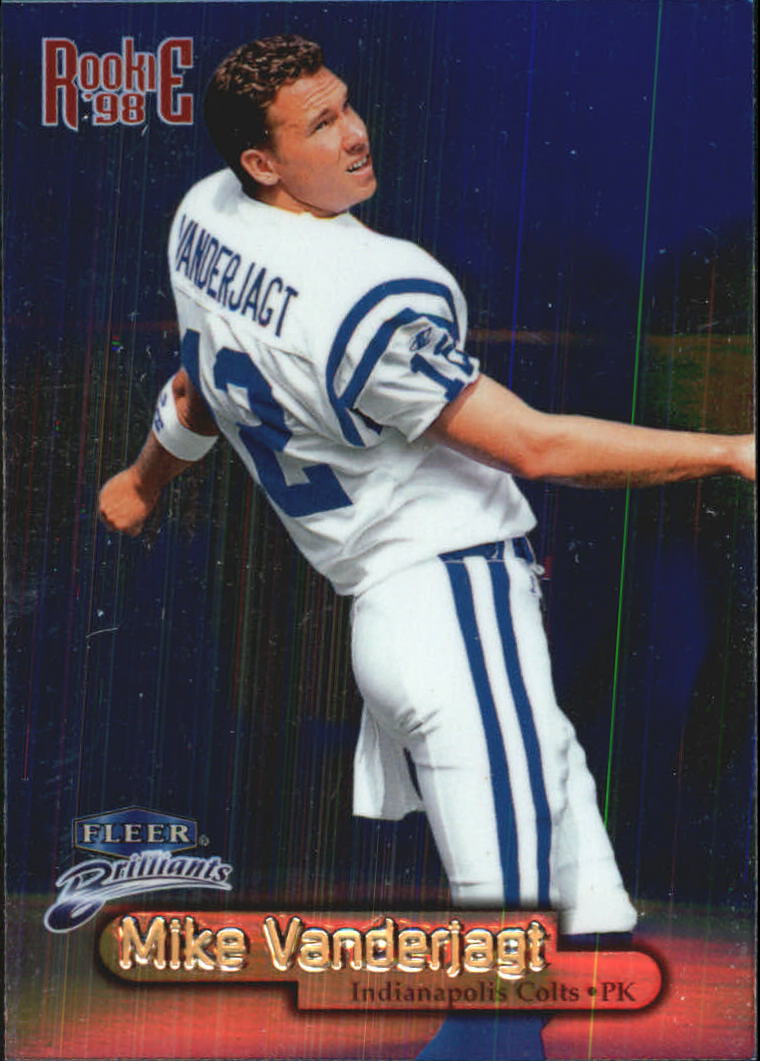 1998 Fleer Brilliants Blue #137 Mike Vanderjagt