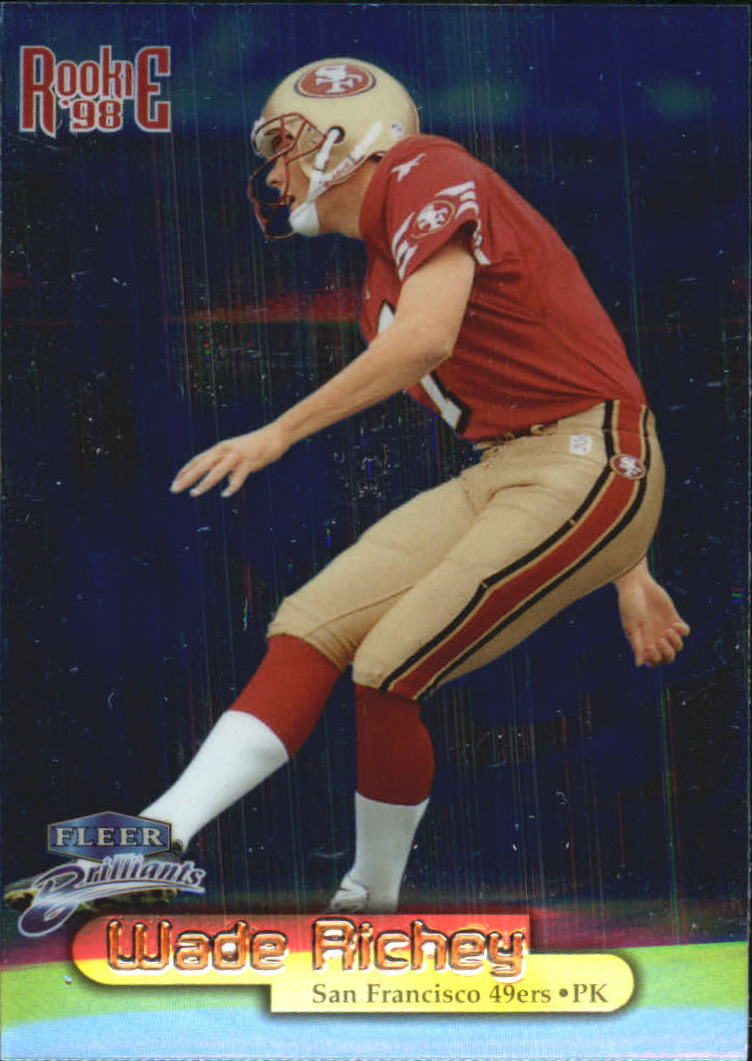 Tarjetas paralelas ""azules y doradas"" de fútbol americano Fleer Brilliants 1998 - Imagen 32 de 35