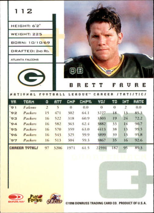Brett Favre cards (1991-2001) Packers - You Choose - Picture 218 of 372