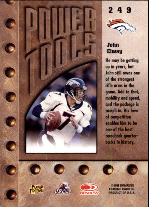 1998 Leaf Rookies and Stars #249 John Elway PT back image