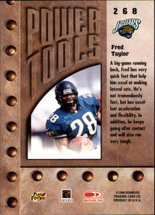 1998 Leaf Rookies and Stars #268 Fred Taylor PT back image