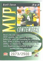 1998 Leaf Rookies and Stars MVP Contenders #20 Brett Favre back image