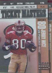 1998 Leaf Rookies and Stars Ticket Masters #8 Jerry Rice/Steve Young