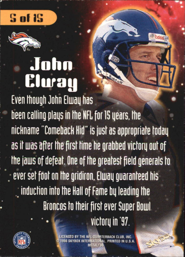 1998 Metal Universe Planet Football #5 John Elway
