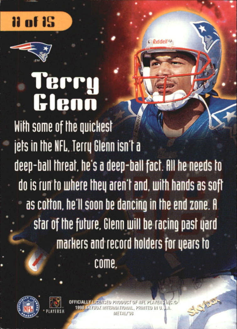 1998 Metal Universe Planet Football #11 Terry Glenn back image