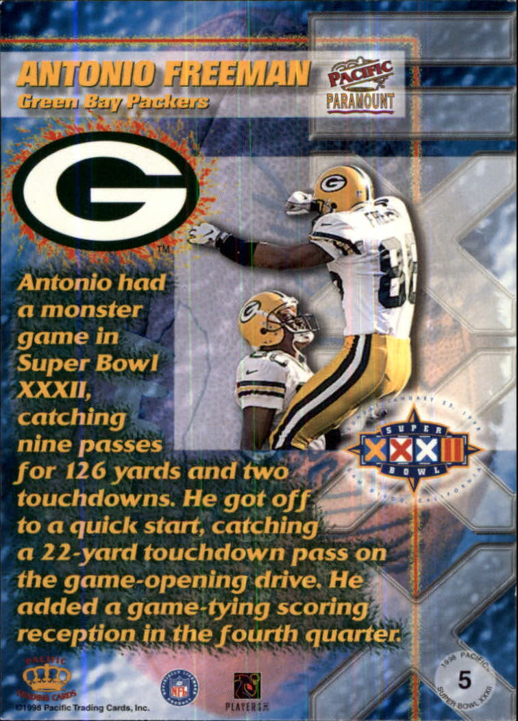 1998 Paramount Super Bowl XXXII #5 Antonio Freeman back image