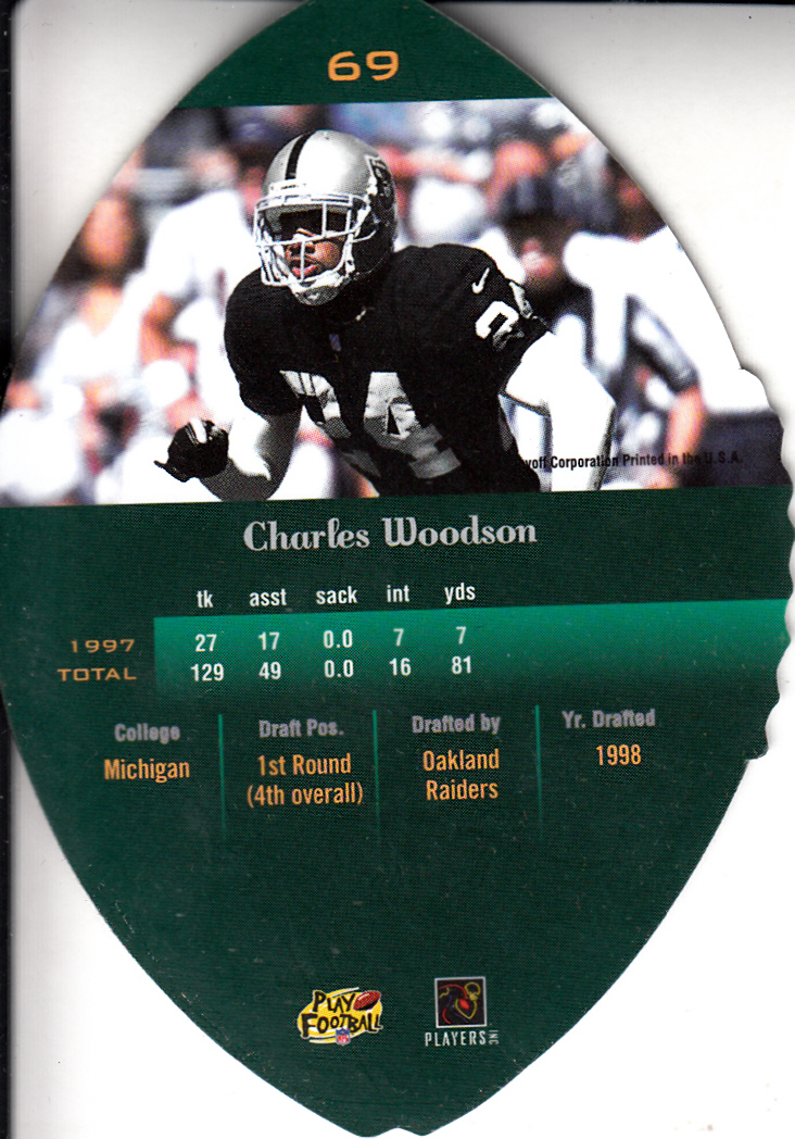 1998 Playoff Contenders Leather #69 Charles Woodson back image