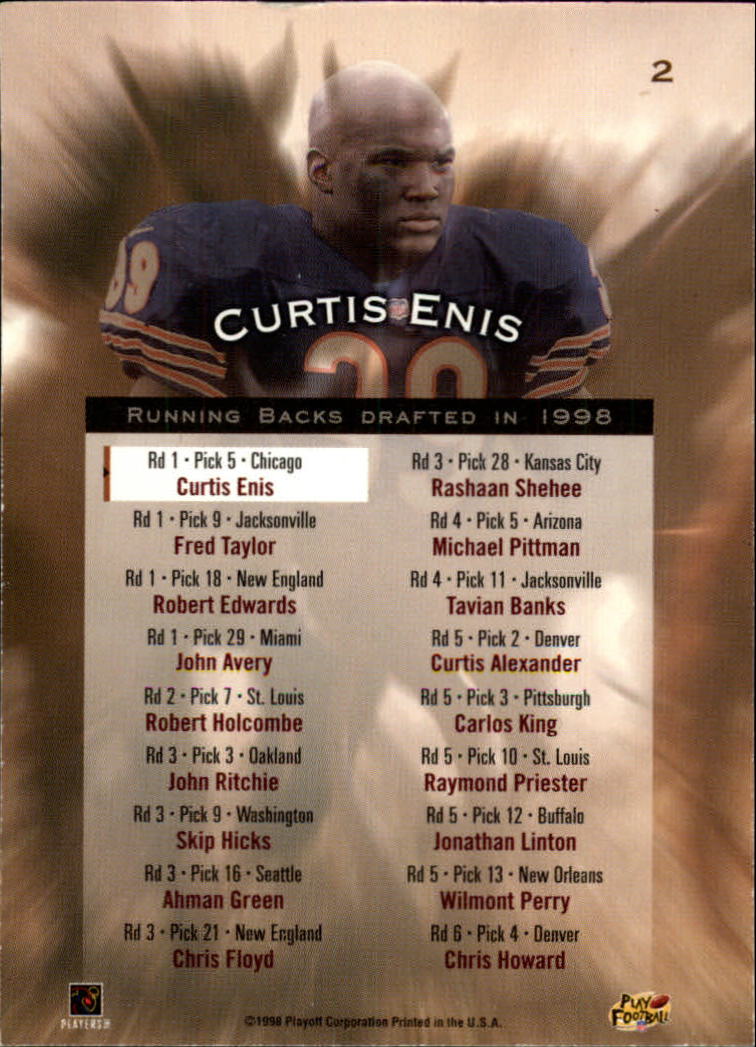 1998 Playoff Contenders Rookie Stallions #2 Curtis Enis back image