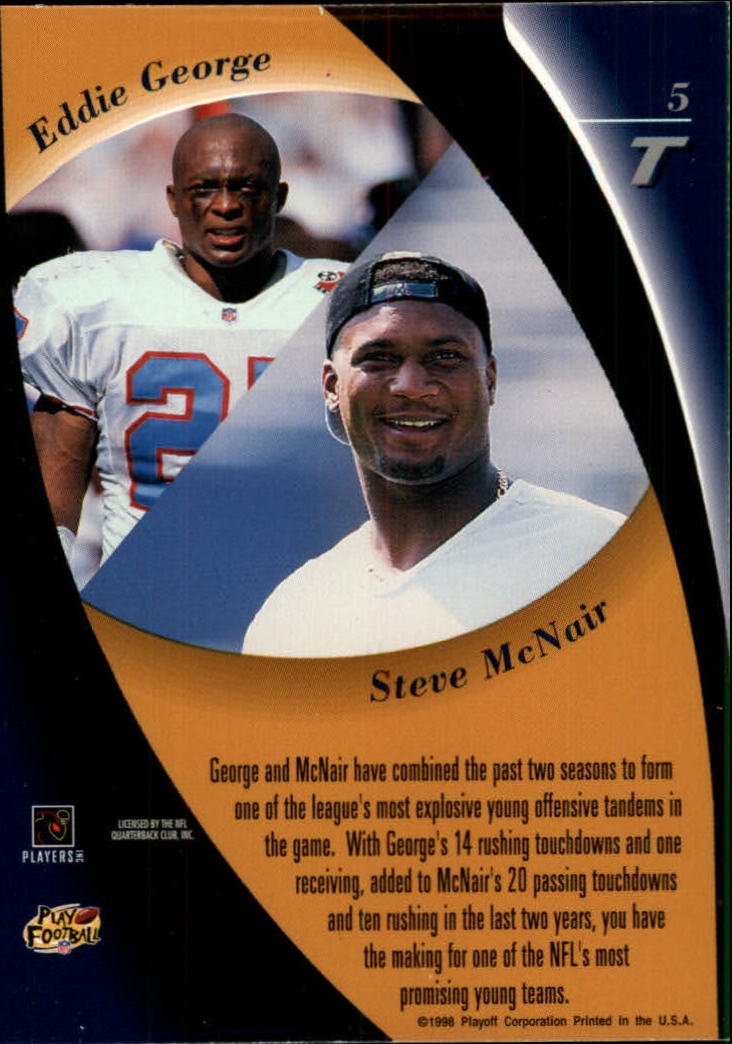 1998 Playoff Contenders Touchdown Tandems #5 E.George/S.McNair back image