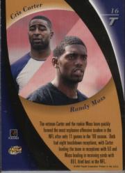 1998 Playoff Contenders Touchdown Tandems #16 C.Carter/R.Moss back image