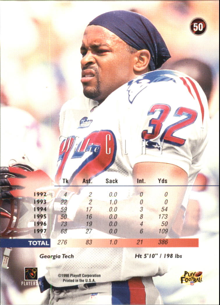 1998 Playoff Prestige Hobby #50 Willie Clay back image