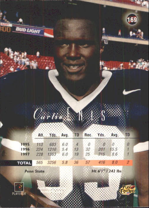 1998 Playoff Prestige Retail #169 Curtis Enis RC back image