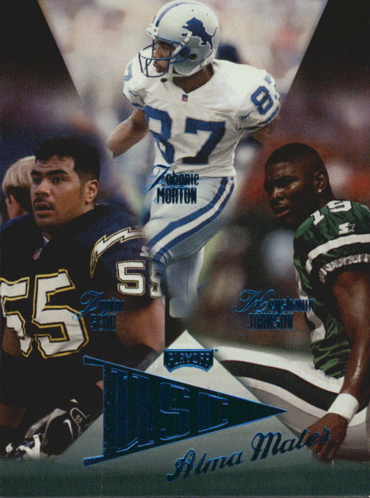 1998 Playoff Prestige Alma Maters Blue #22 Junior Seau/Keyshawn Johnson/Johnnie Morton