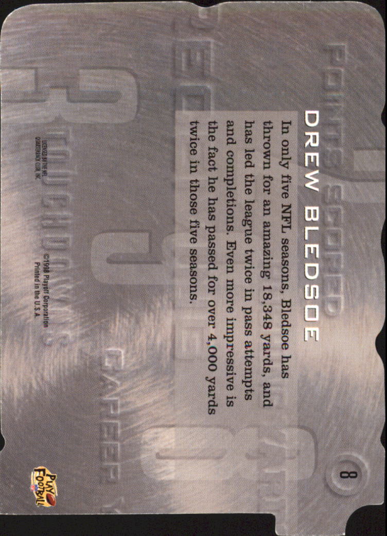 1998 Playoff Prestige Inside the Numbers #8 Drew Bledsoe back image