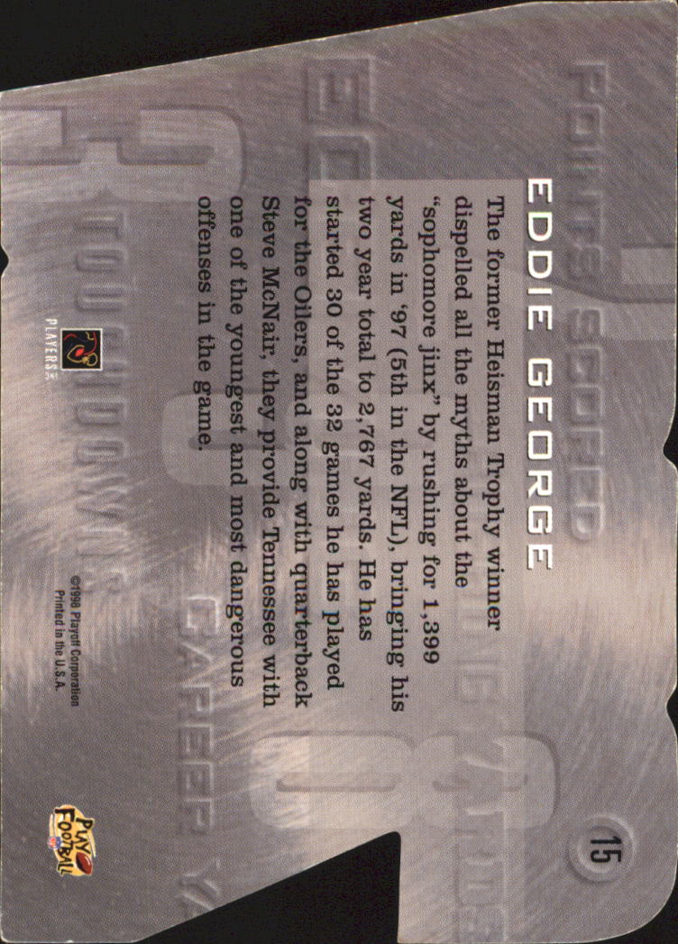 1998 Playoff Prestige Inside the Numbers #15 Eddie George back image