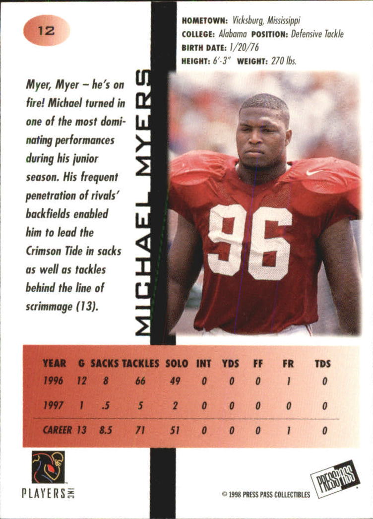 1998 Press Pass Football Cards - Picture 57 of 83