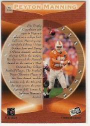 1998 Press Pass Trophy Case #TC1 Peyton Manning back image