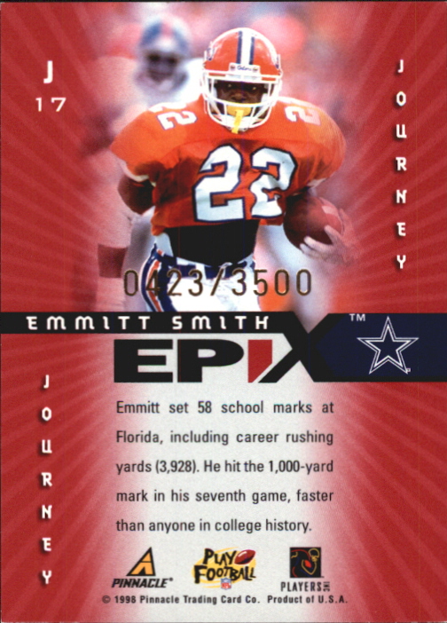 1998 Score Epix Hobby #J17 E.Smith Journey back image