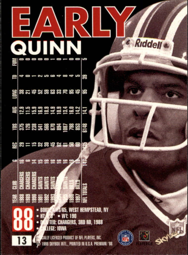 B6742- 1998 Skybox Premium FB Cards 1-250 +Inserts -You Pick- 15+ FREE US SHIP - Picture 25 of 433