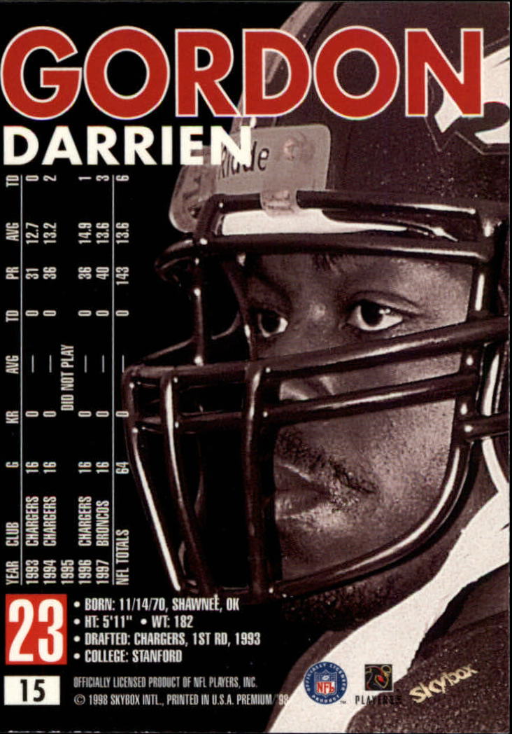 B6742- 1998 Skybox Premium FB Cards 1-250 +Inserts -You Pick- 15+ FREE US SHIP - Picture 29 of 433