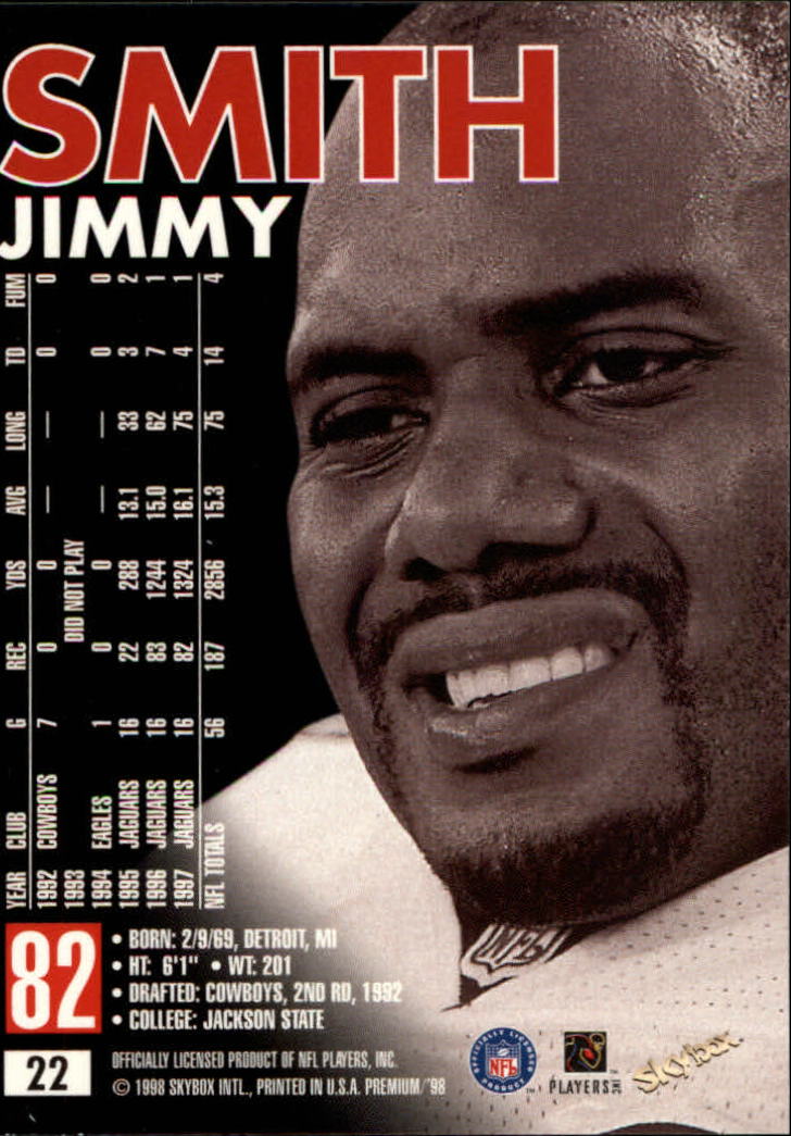 1998 SkyBox Premium #22 Jimmy Smith back image