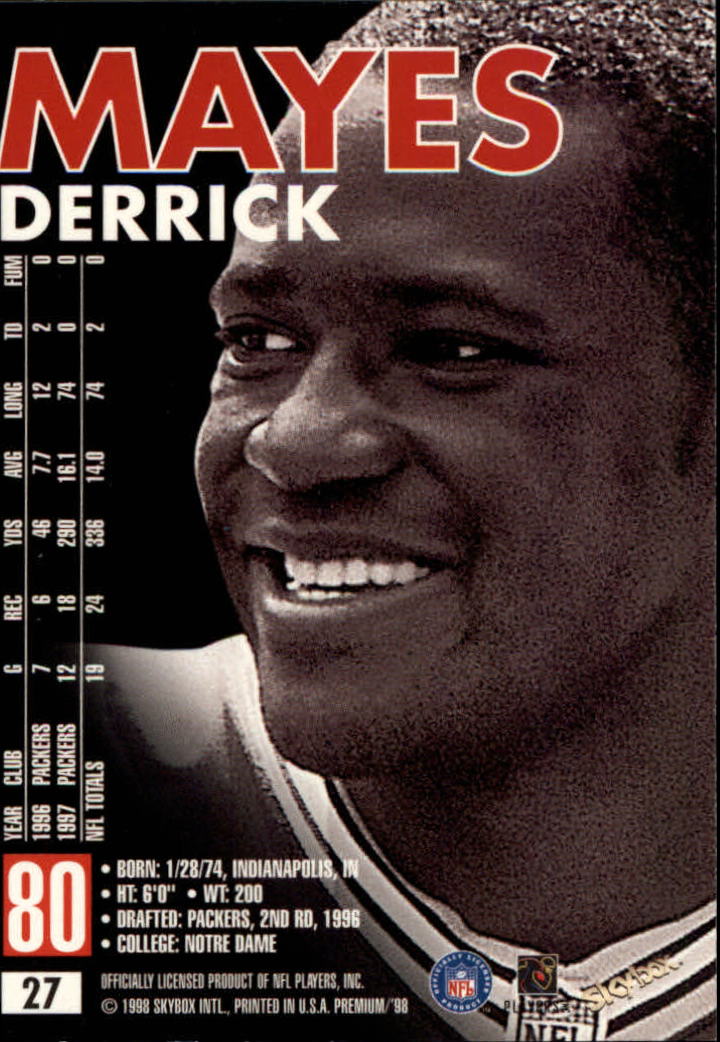 B6742- 1998 Skybox Premium FB Cards 1-250 +Inserts -You Pick- 15+ FREE US SHIP - Picture 53 of 433