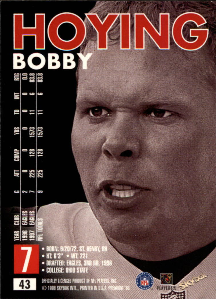 1998 SkyBox Premium #43 Bobby Hoying - NM-MT